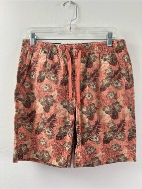 Jachs New York Salmon Pink and Brown Summer Vacation Resort Beach Dock Shorts